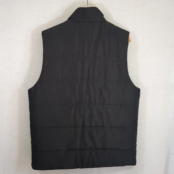 Ruff Hewn Men's Sherpa Collar Lined Black Puffer Vest Size Medium EUC - Picture 7 of 12